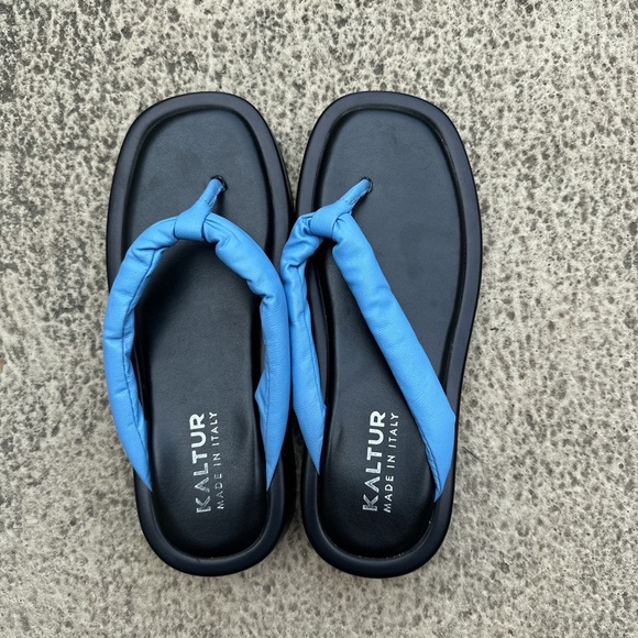 Kaltur black womens platform sandals - Picture 2 of 3